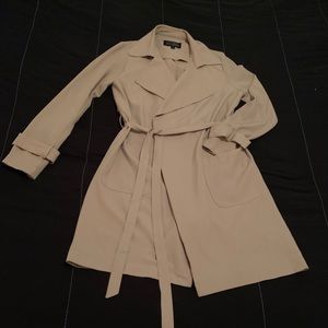 Tan trench coat